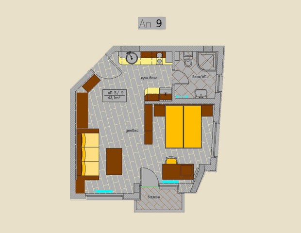 Apartment 9 type floor